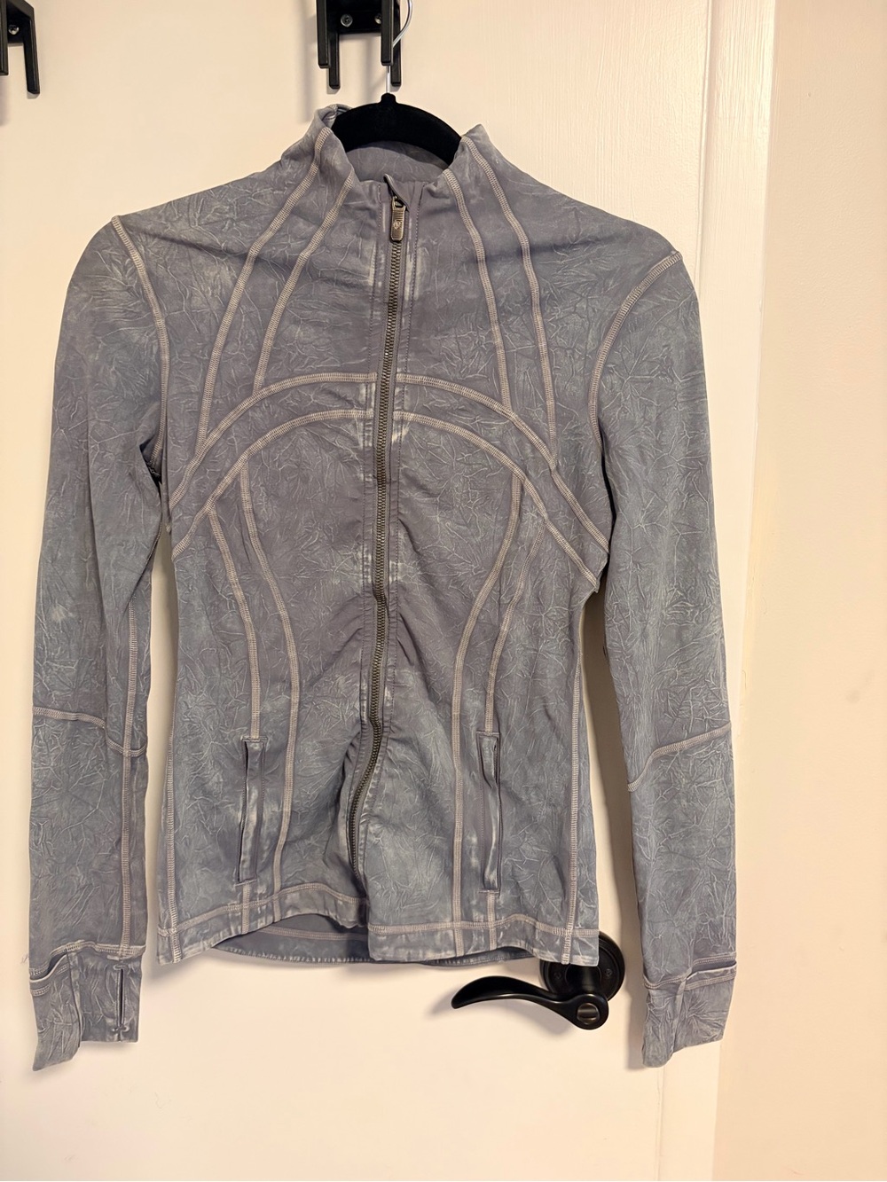 lululemon athletica Light Blue Patterned Full-Zip Jacket
